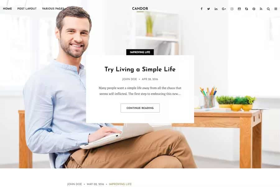 CANDOR – RESPONSIVE WORDPRESS BLOG THEME
